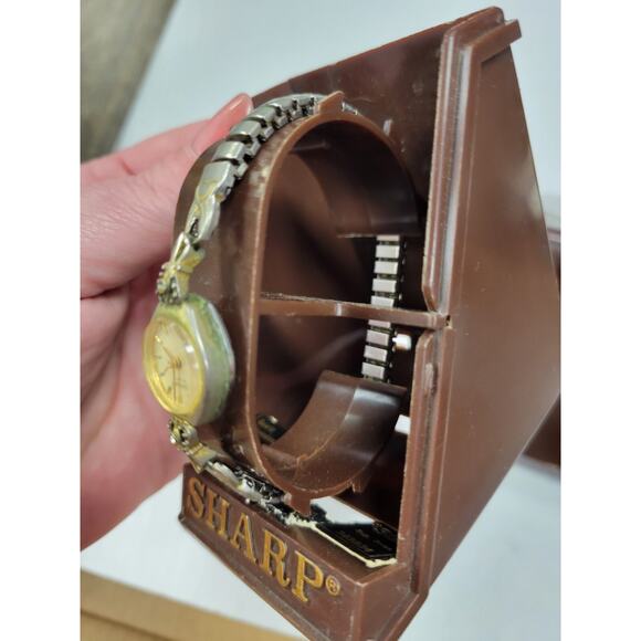 Vintage 1950s 1960s Sharp Women's Bracelet Watch Quartz Expansion Band - Picture 6 of 7